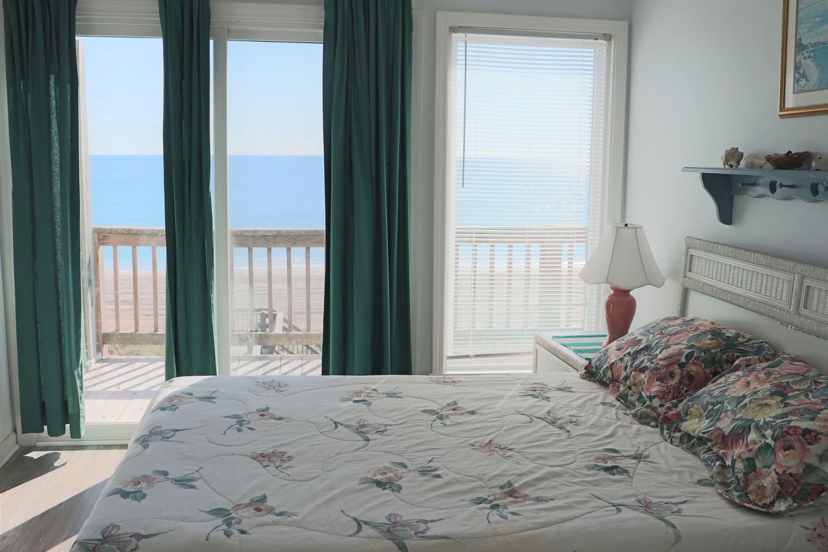 Wake up to stunning ocean views from your comfortable bed, where coastal breezes and endless blue horizons create the perfect morning retreat.
