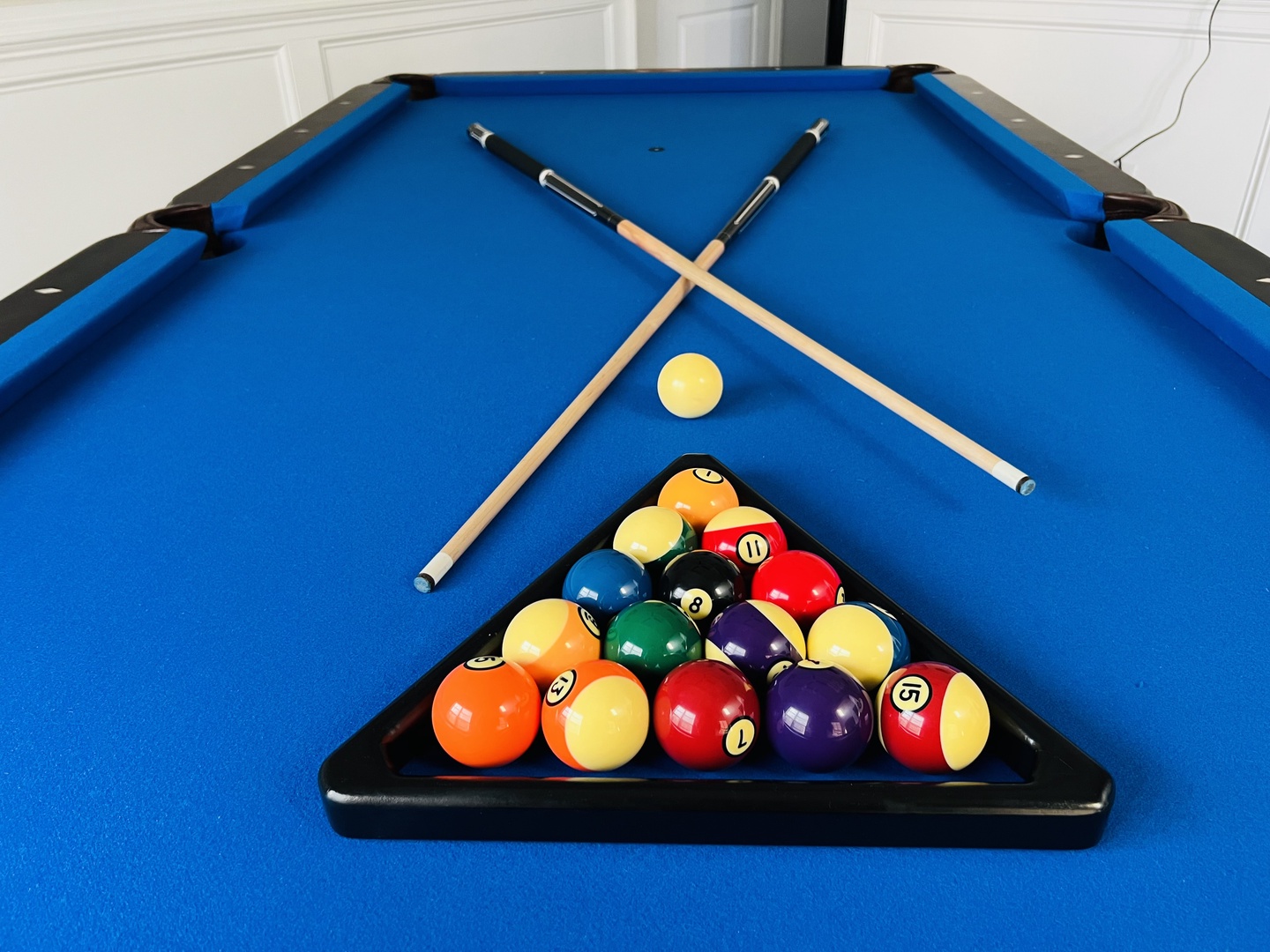 Challenge friends to billiards in your private game room, where every shot becomes memorable.