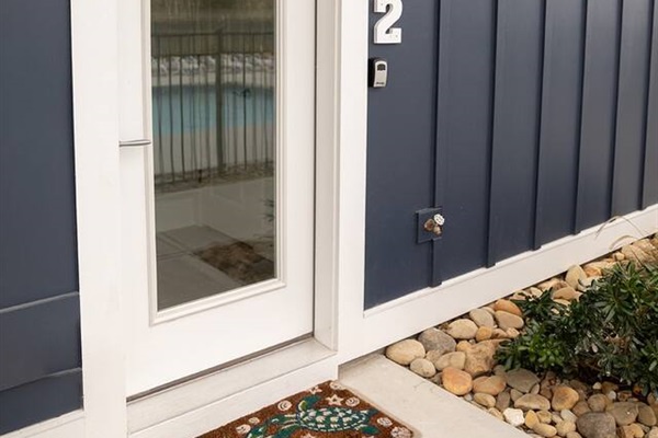 Your private entrance welcomes you with charming details and thoughtful touches that set the tone for a relaxing getaway.