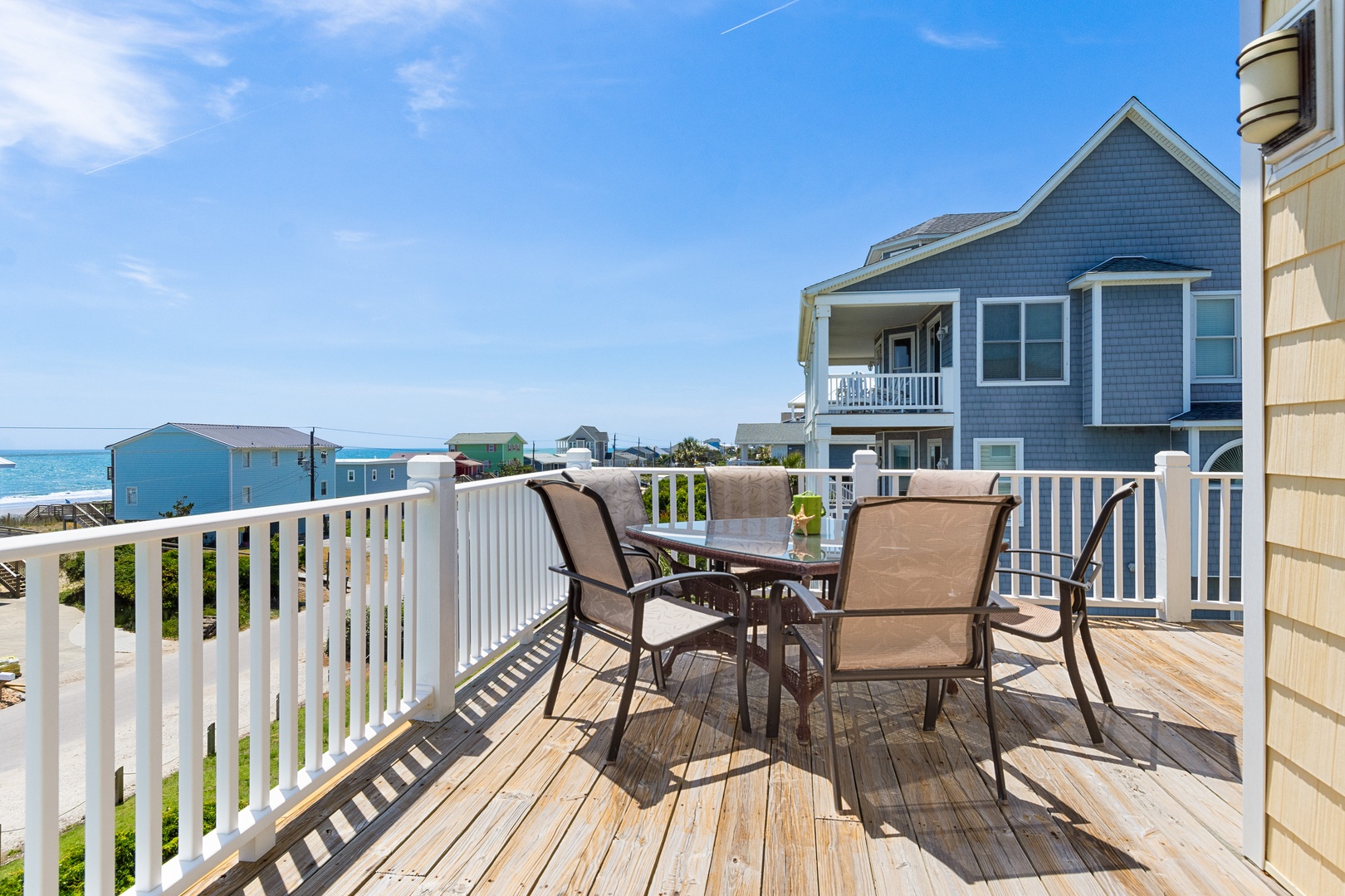 Soak up stunning ocean views from your private deck, where morning coffee meets coastal charm in this peaceful seaside escape.