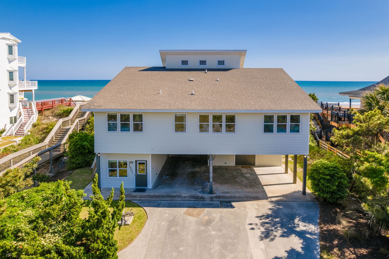 Stunning oceanfront property with elevated design and beach access just steps away.
