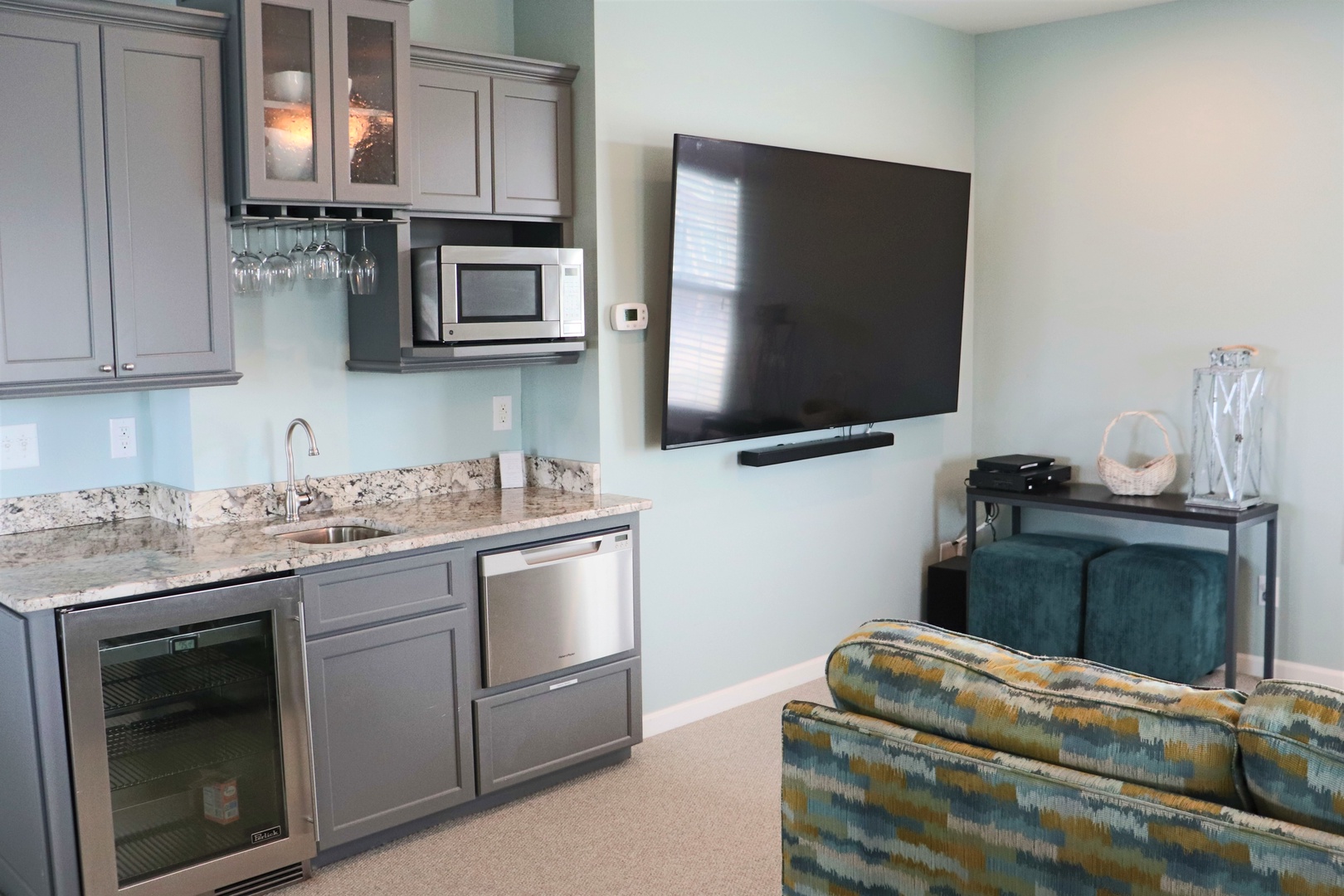 Your suite combines comfort with convenience—granite counters, stainless appliances, and entertainment center create the perfect space to unwind after exploring.