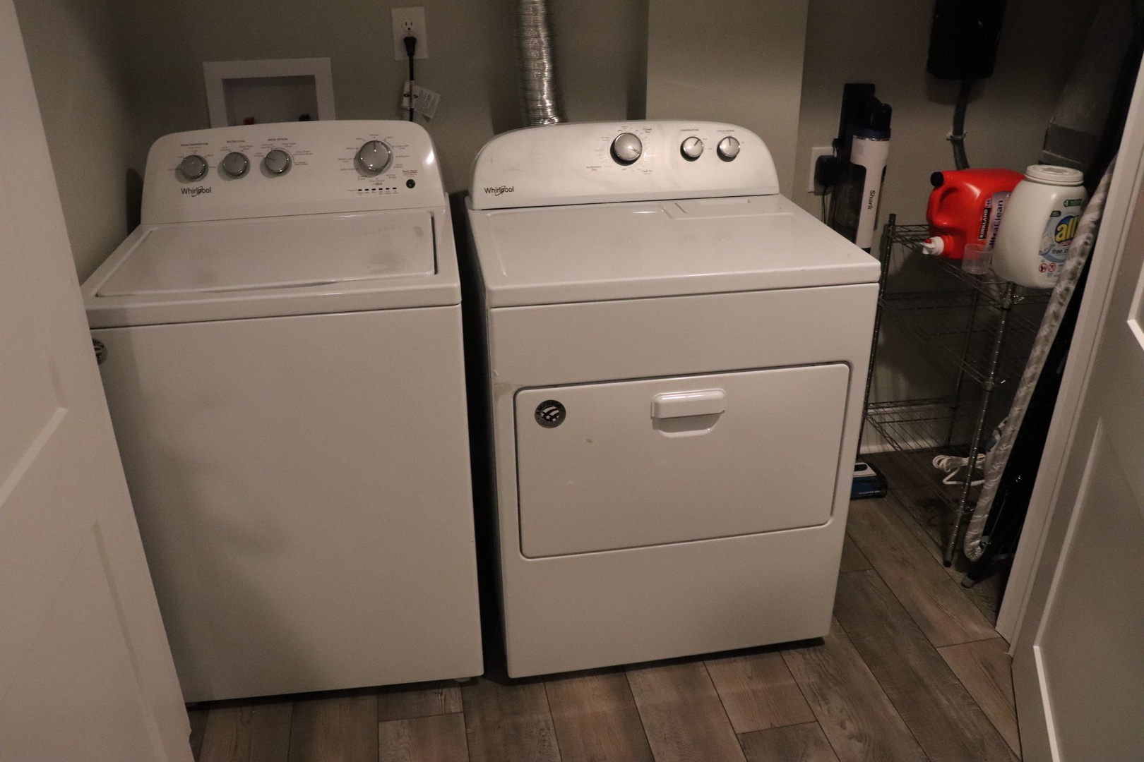You'll appreciate having full-size washer and dryer right in your space, plus detergent provided for ultimate convenience.