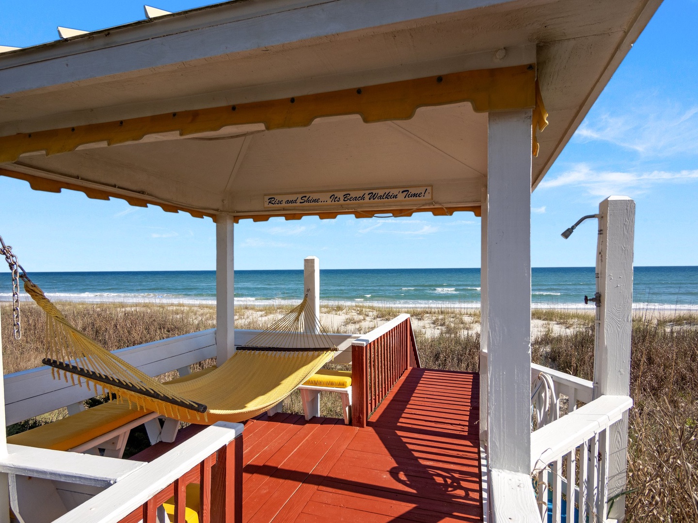 Sway gently in your private hammock while ocean waves provide the perfect soundtrack to your beachfront escape.