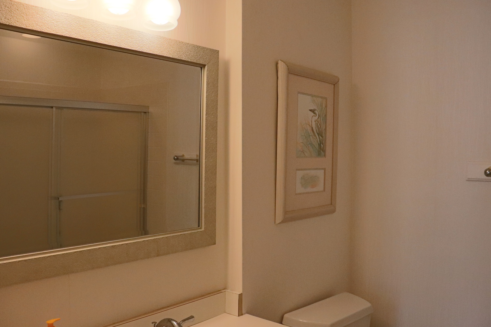 Refresh in your private bathroom with soft lighting and thoughtful touches that make your stay feel like home.