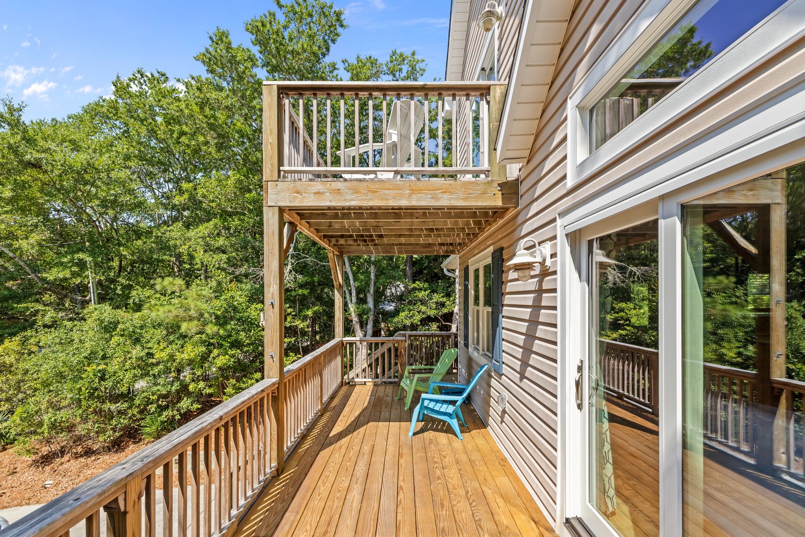 Step onto your private deck surrounded by lush trees, where morning coffee tastes better in the fresh air.