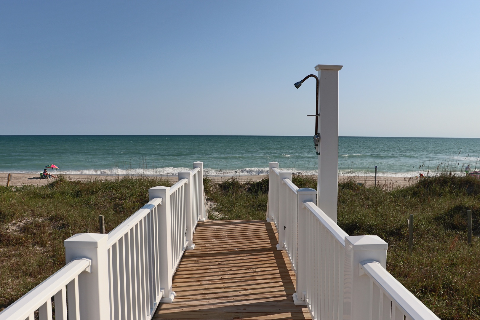 Rinse off the salt and sand at your private beach shower before heading back to relax after a perfect day by the waves.