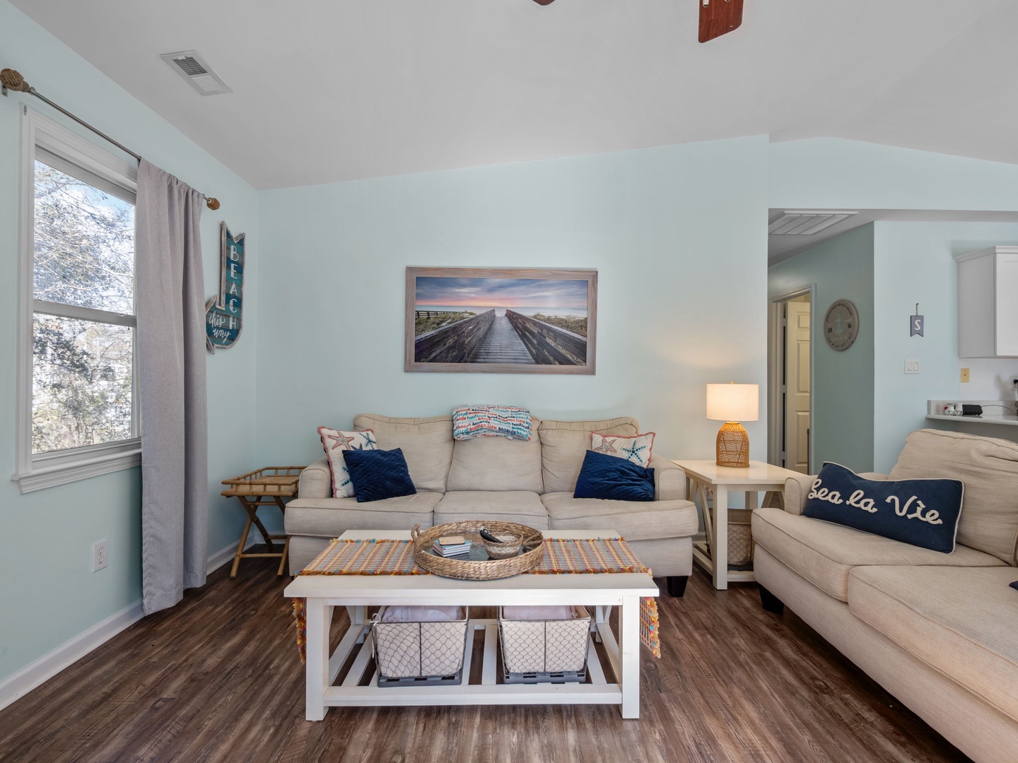 Sink into these comfy coastal sofas and feel the ocean breeze inspire your perfect beach getaway relaxation.