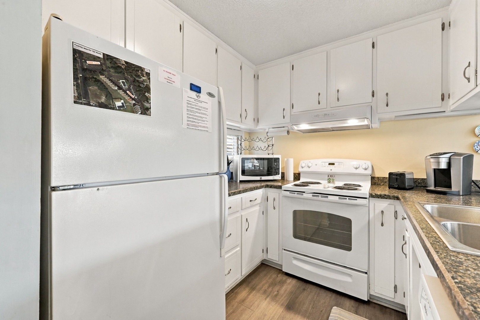 Your fully equipped kitchen makes preparing meals a breeze, with modern appliances, ample counter space, and all the essentials you'll need for cooking at home.