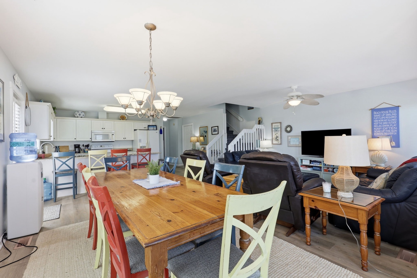 Your open living space flows from dining to kitchen to living room, creating a breezy, welcoming retreat where everyone can gather comfortably together.