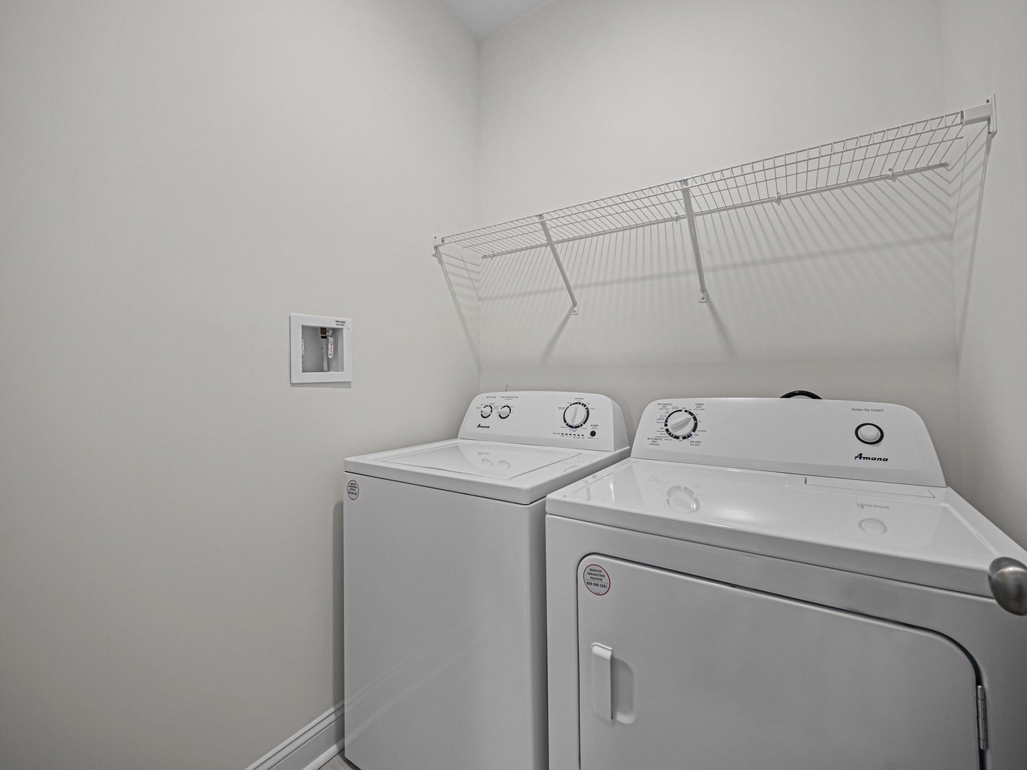 Your own private laundry room with full-size washer and dryer makes packing light a breeze for longer stays.