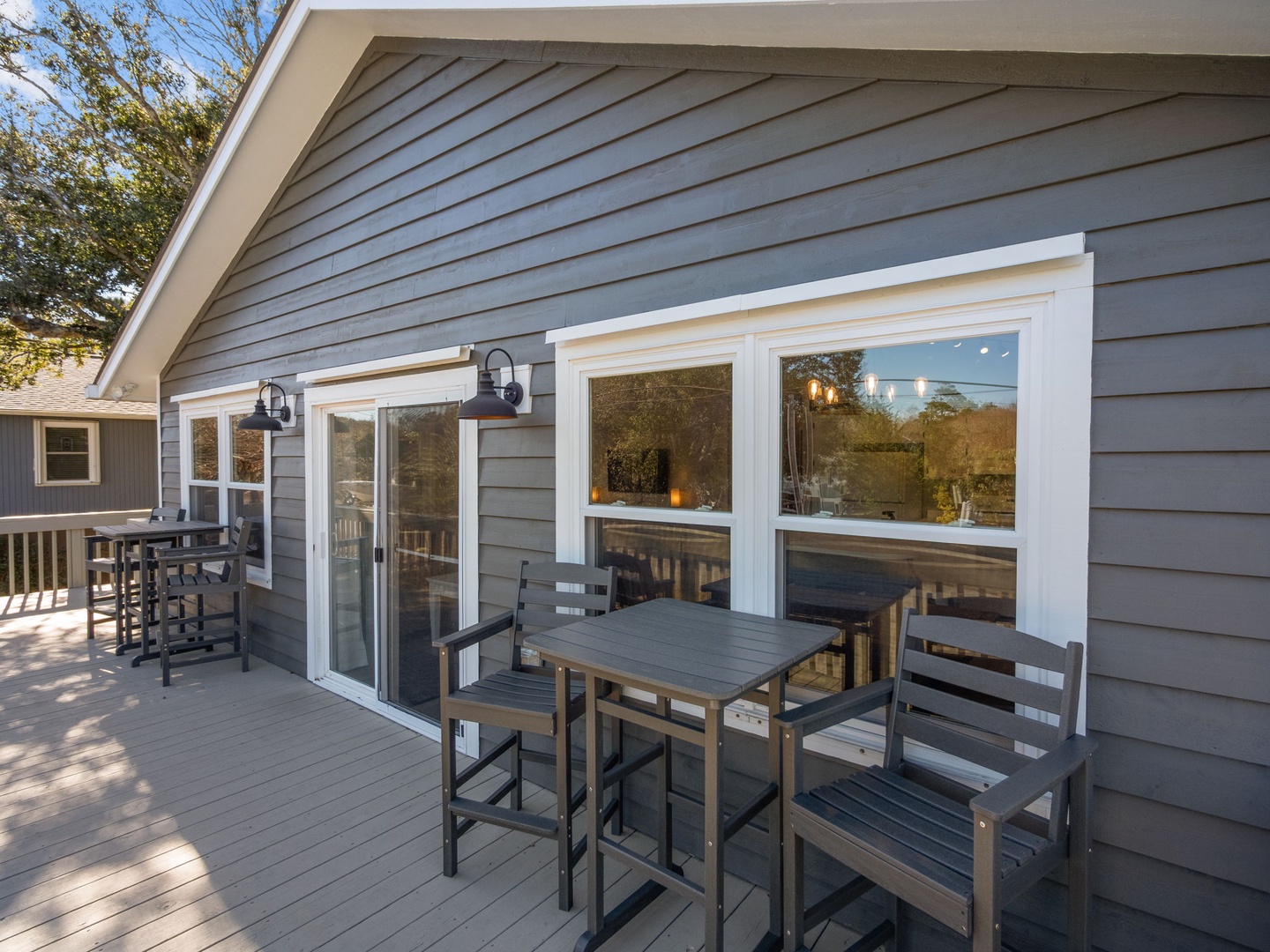 Unwind on your private deck with outdoor dining for four, where morning coffee and evening meals feel perfectly peaceful.