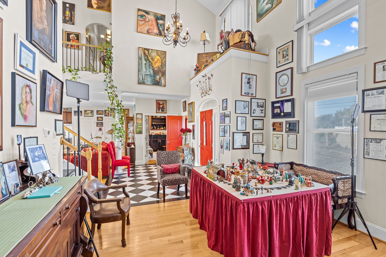 Step into an artist's dream with soaring ceilings, gallery walls, and creative charm filling every corner of this inspiring space.