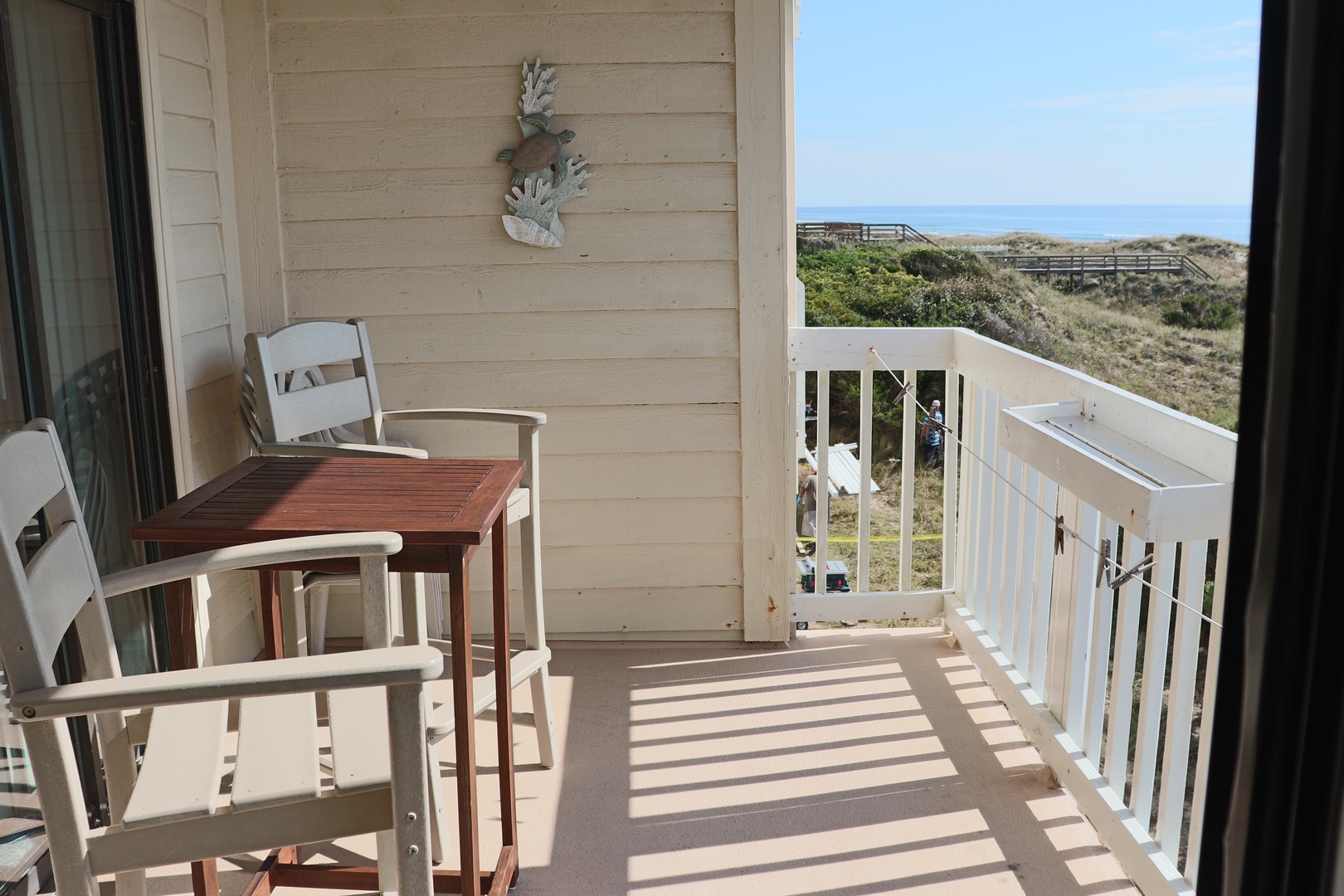 Step onto your private balcony with coastal views, where morning coffee tastes better with ocean breezes and endless horizons.