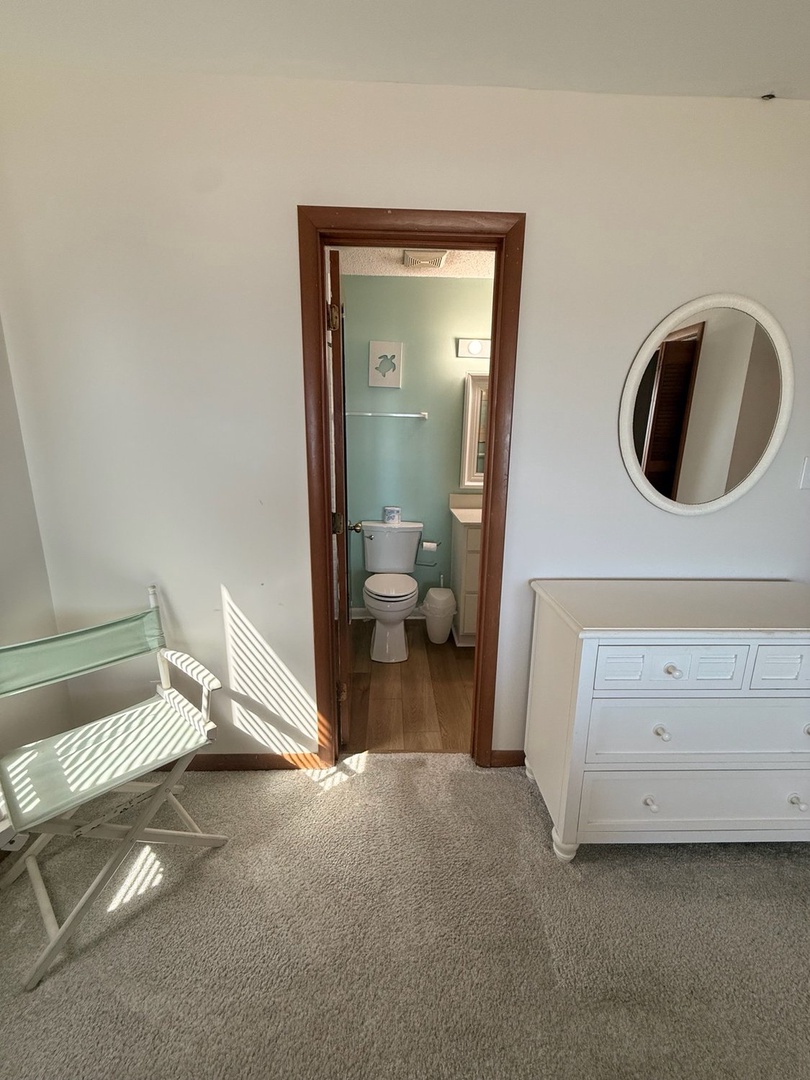 Your room offers a private en-suite bathroom just steps away. Soft natural light and thoughtful details create a peaceful retreat where you can unwind comfortably.