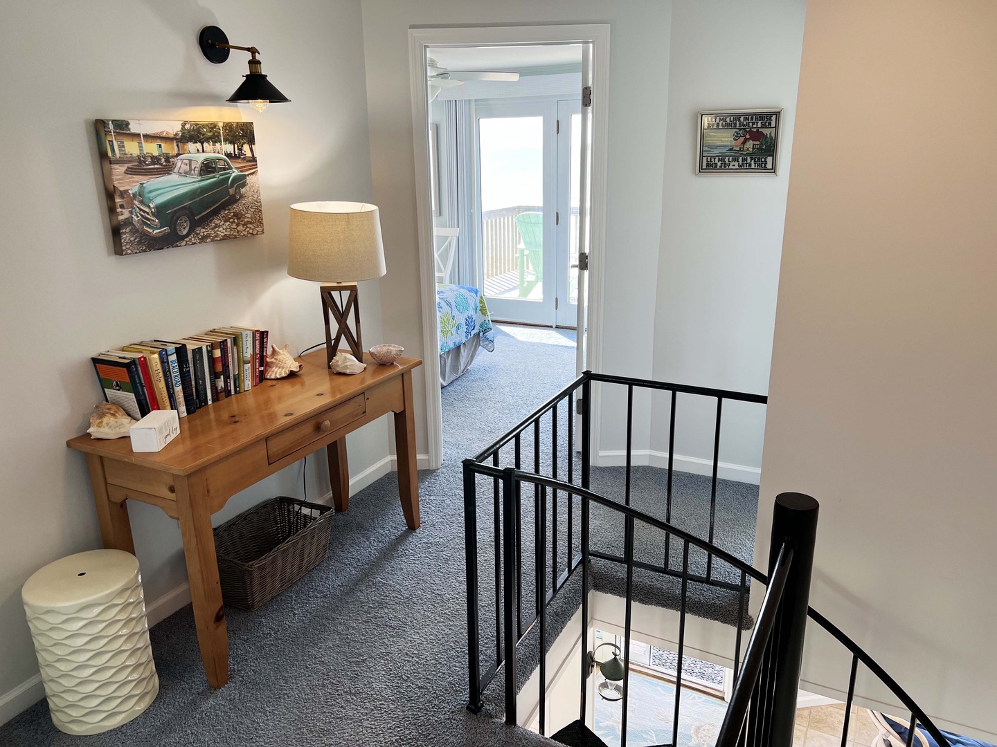 Curl up with your favorite book in this charming reading nook, featuring cozy lighting and vintage touches that make every moment feel like home.