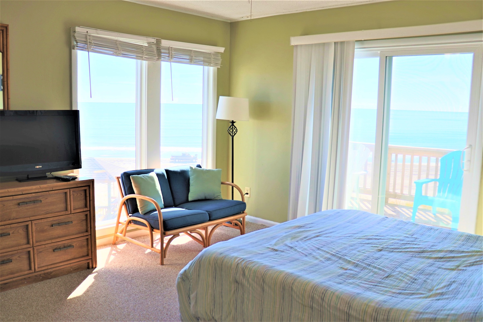 Wake up to stunning ocean views from your comfortable bed, then step onto your private balcony to feel the sea breeze.