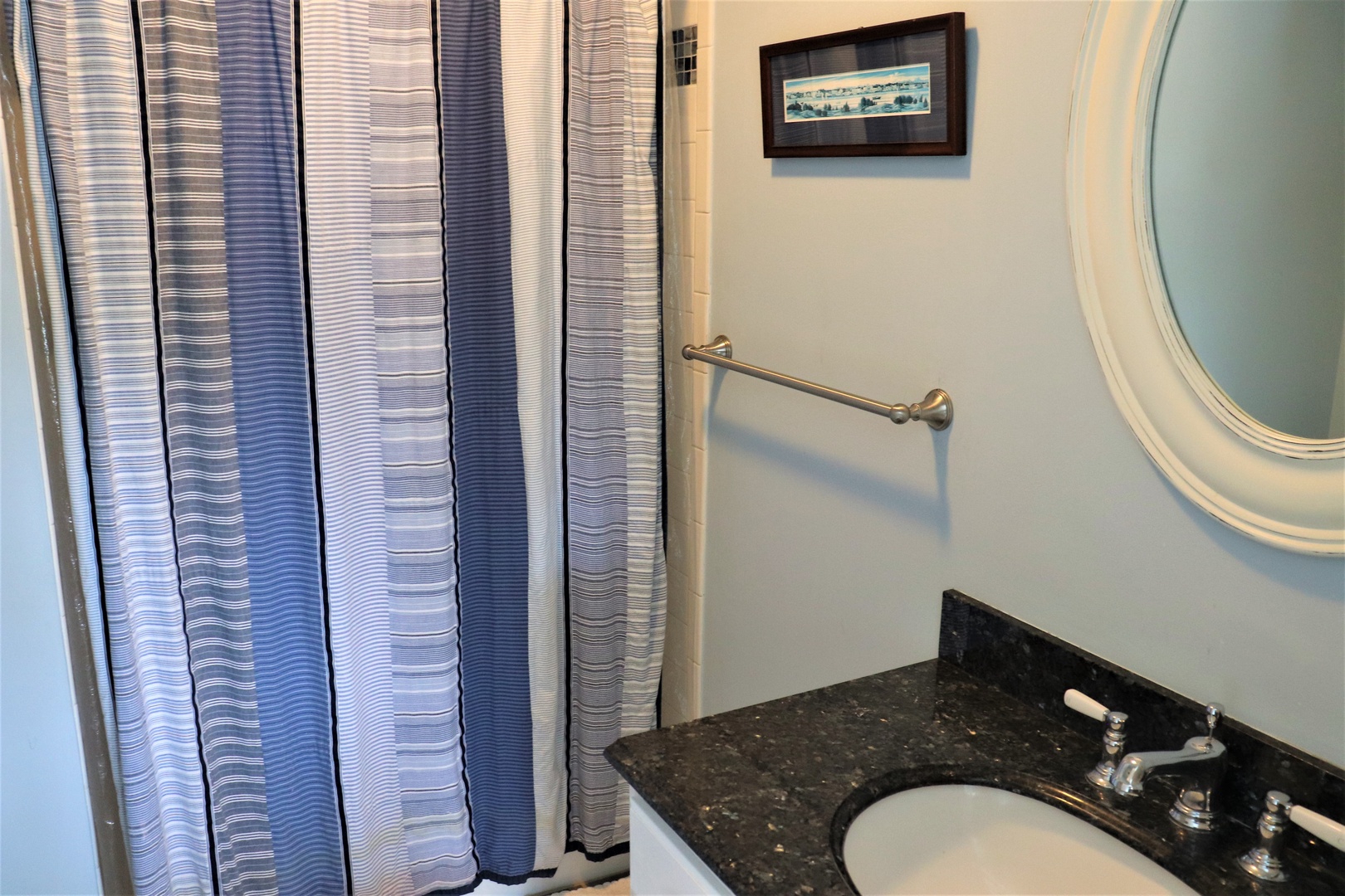 Your private bathroom features elegant granite counters and thoughtful amenities, making your morning routine feel luxurious.