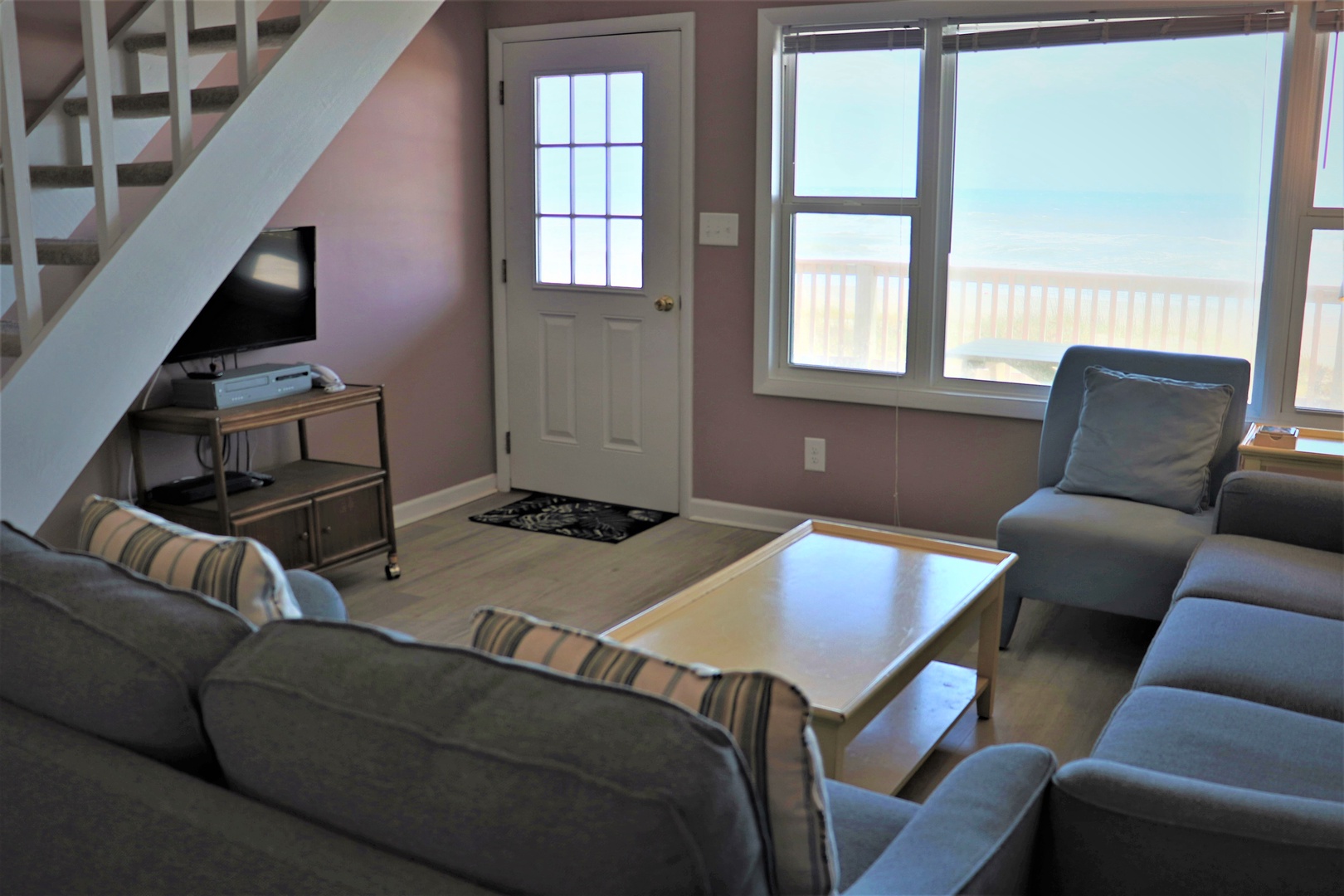 Your bright living space features comfortable seating and peaceful views, perfect for relaxing after exploring.