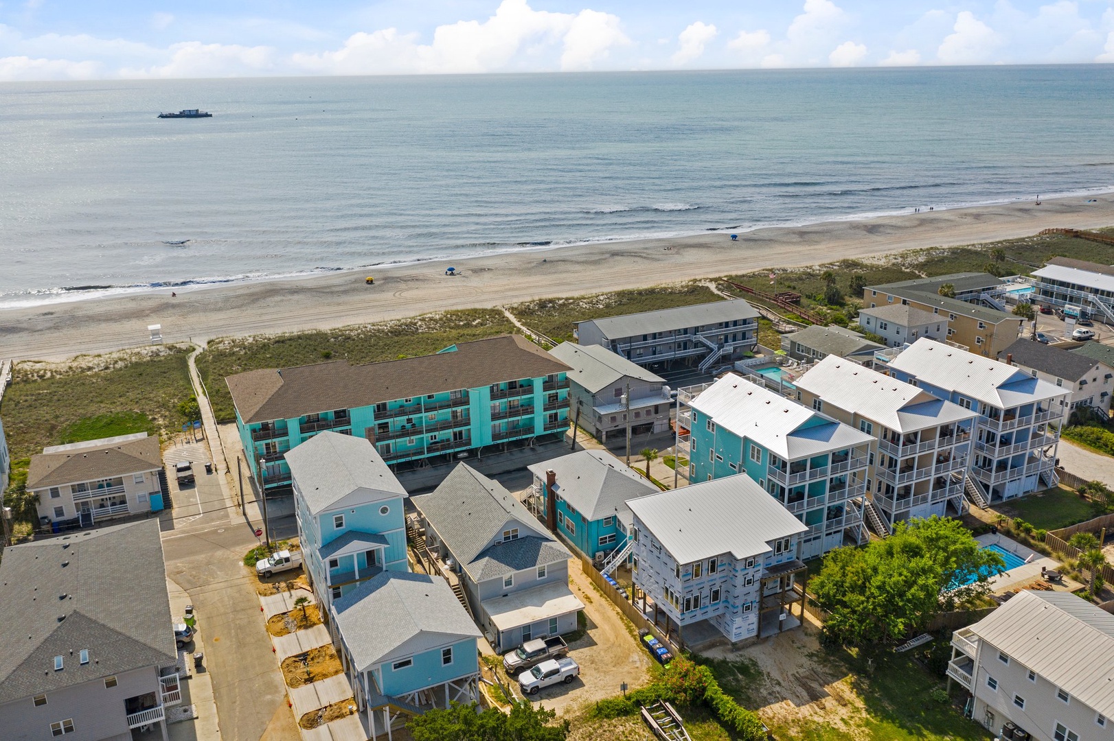Beachfront vacation rentals with pristine sandy shores and endless ocean views in this coastal community.