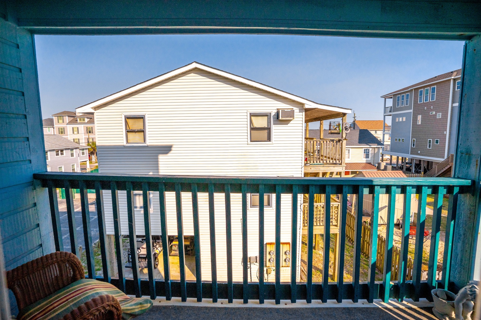 Step onto your private balcony and soak in the peaceful neighborhood views while sipping morning coffee in your cozy outdoor chair.