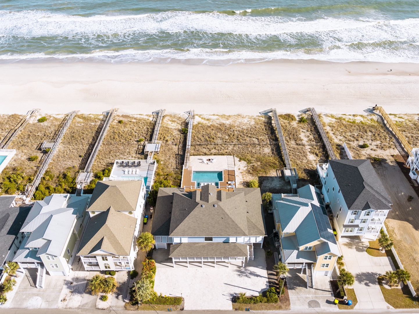 Stunning beachfront properties with private pools and direct beach access create the perfect coastal retreat.