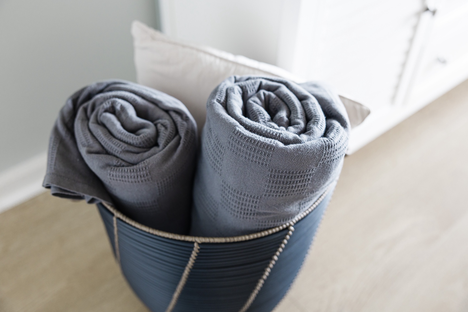 Soft, neatly rolled towels await your arrival, thoughtfully arranged to make you feel welcomed and pampered from the moment you step in.
