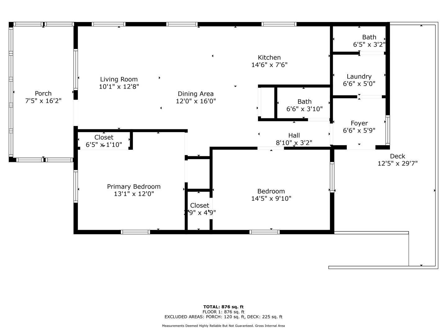 Study the layout of your rental home with detailed room dimensions and flow between spaces.