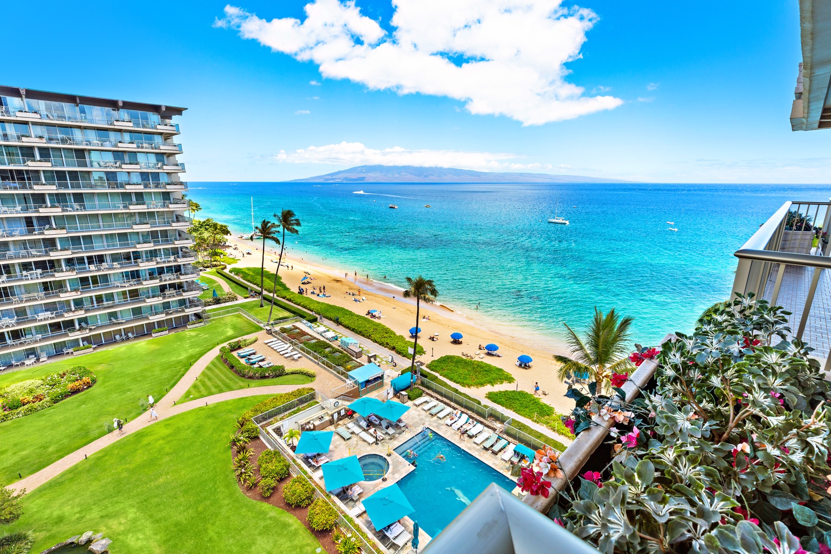 Spectacular beachfront resort with direct access to golden sands, turquoise waters, and island views. Enjoy the oceanfront pool, lush green lawns, and your own private balcony overlooking paradise.