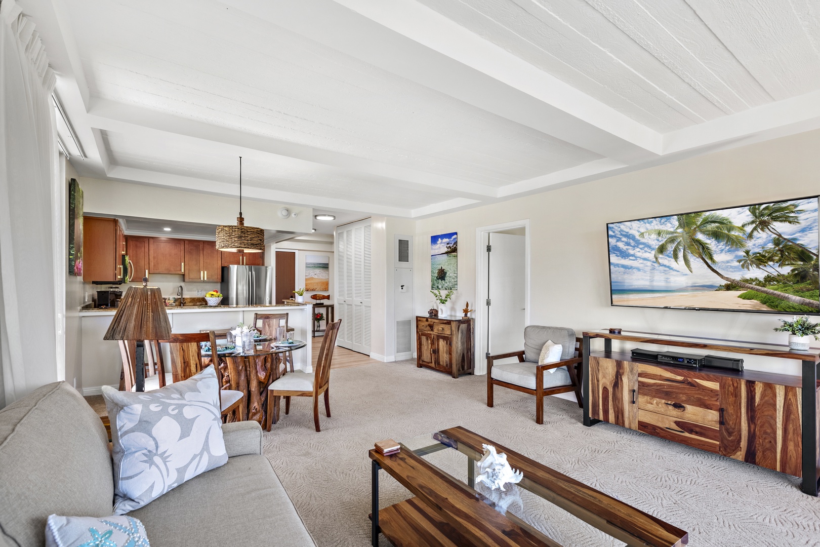Retreat to a serene island-inspired bedroom designed for comfort, relaxation, and restful nights after a day in paradise.