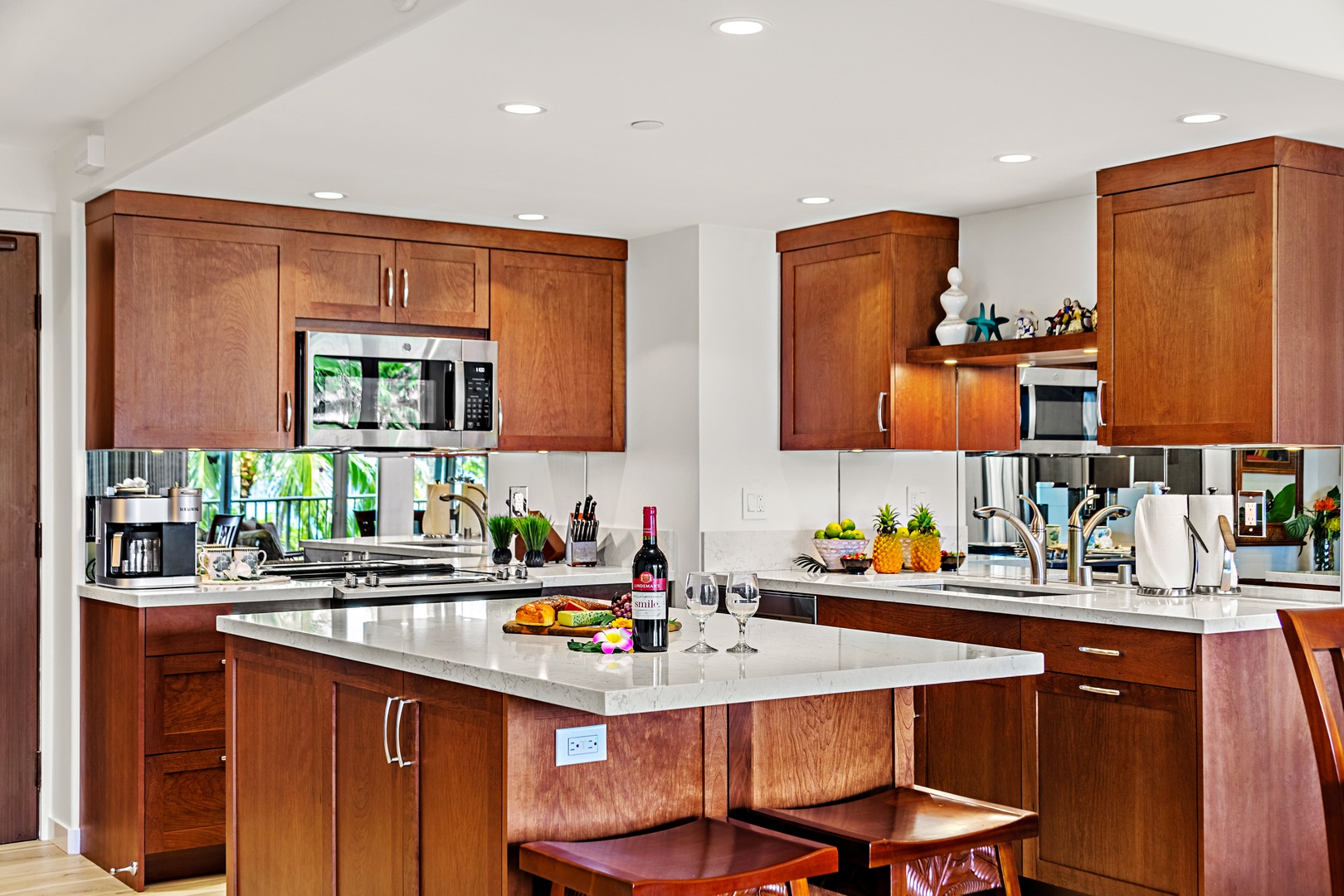 Everything you need, right at your fingertips. A fully equipped kitchen stocked with all the essentials. Perfect for cooking your favorite meals in paradise.