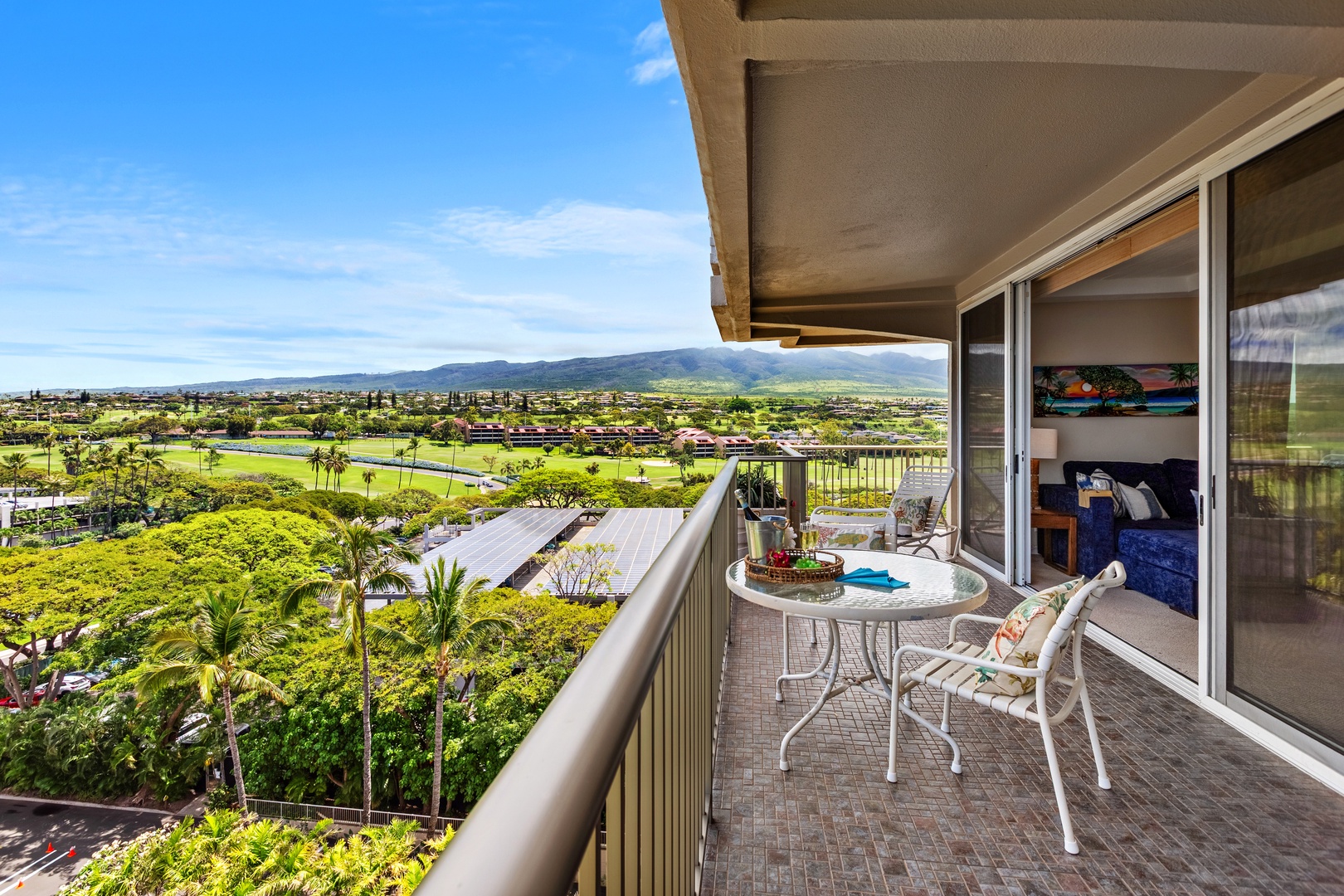 Step onto your private balcony and soak in breathtaking mountain views while enjoying morning coffee at your intimate dining set.