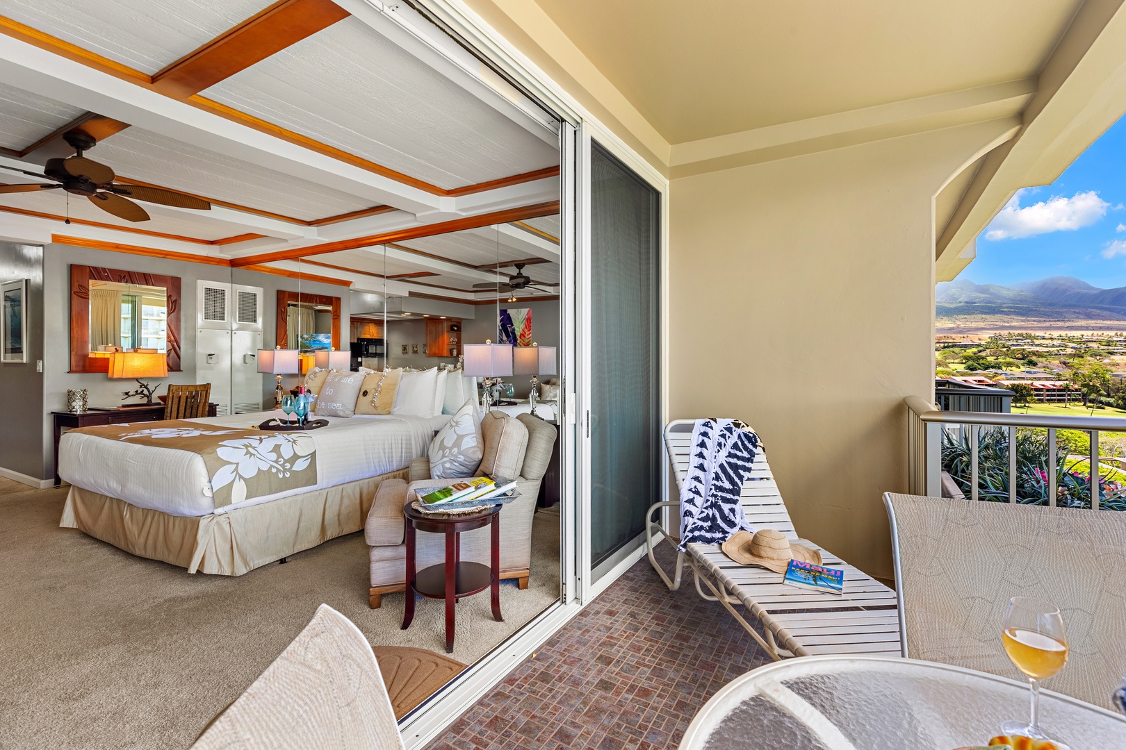 Relax in the inviting living area and step right out onto your private balcony. Where island breezes and stunning views await.