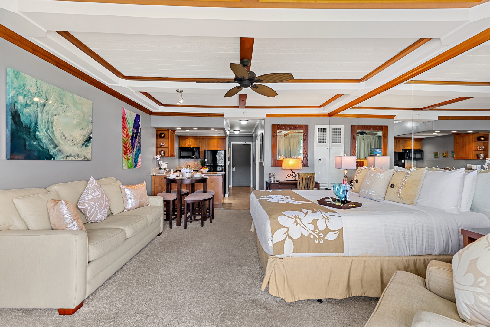 Relax in the inviting living area and step right out onto your private balcony. Where island breezes and stunning views await.