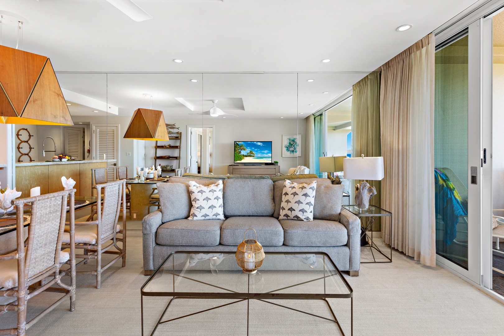 Picture yourself unwinding in this bright, breezy open-concept space. Soft coastal tones, sleek finishes, and natural light create the perfect backdrop for your island getaway.