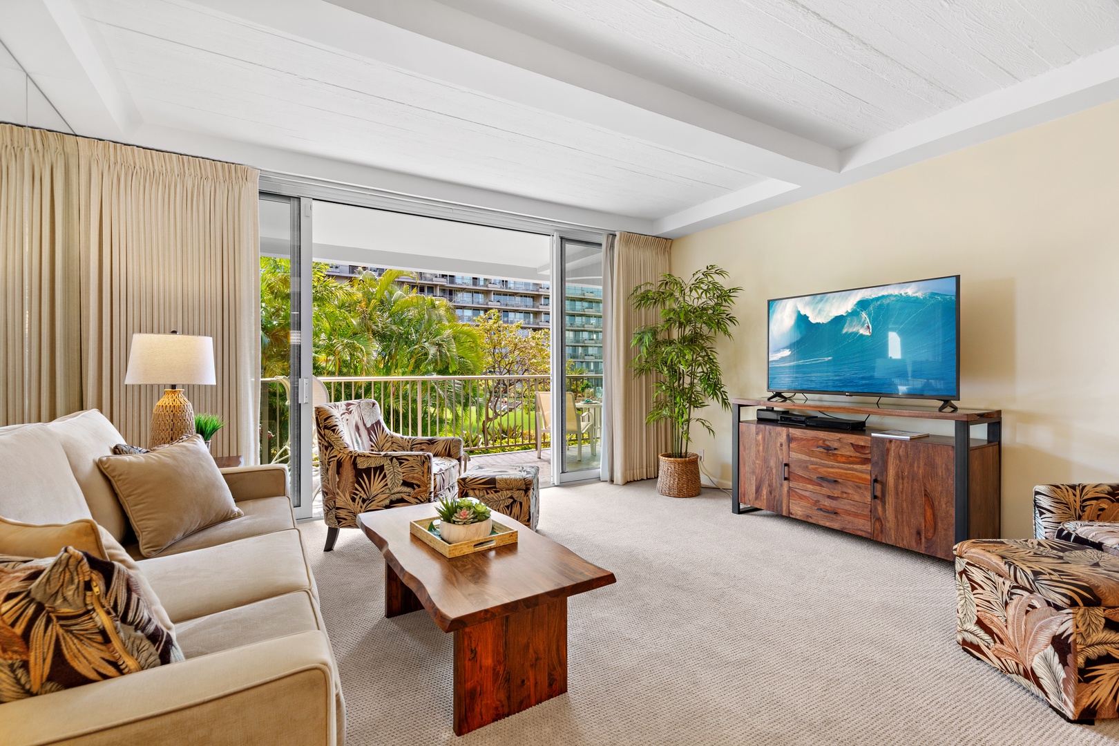 Bright, breezy, and made for island living Unwind in a spacious living room where comfort meets coastal charm. Your perfect place to relax after a day in paradise.