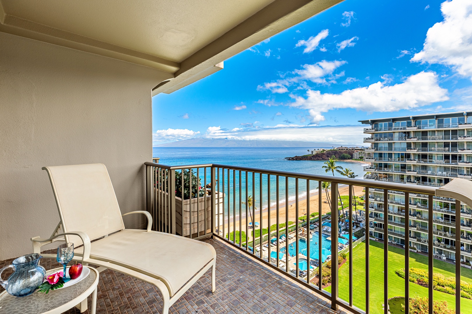 Unwind on your private balcony with breathtaking ocean views, where morning coffee tastes better with endless blue waters stretching before you.
