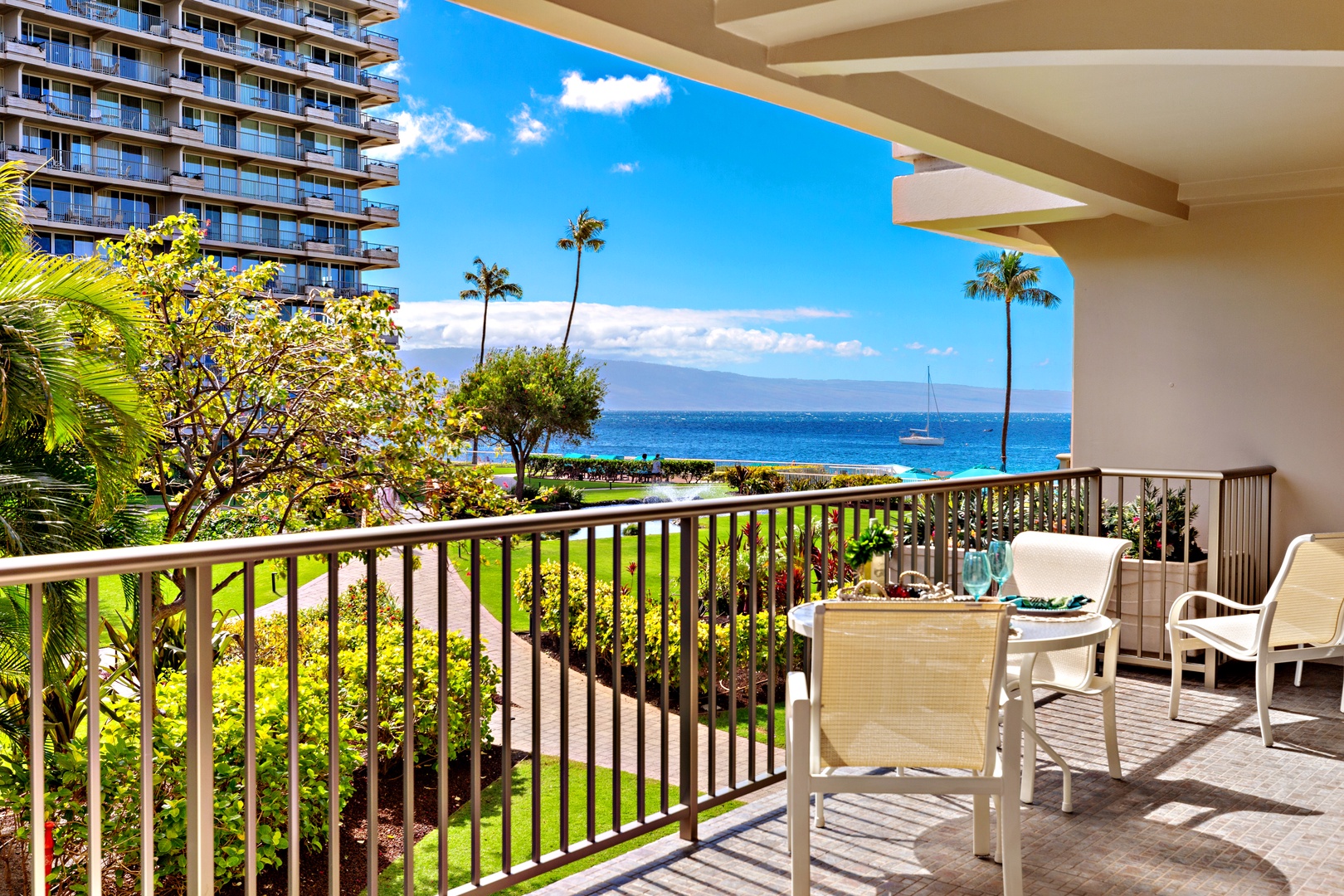 Sip your favorite beverage on your private balcony while soaking in breathtaking ocean views and watching the waves dance below.