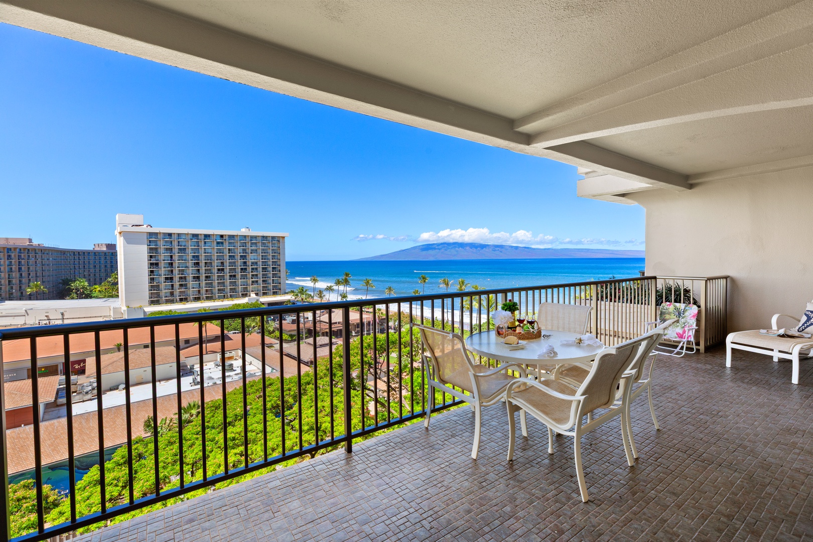 Picture yourself starting each morning here: sipping coffee on your private lanai as the ocean breeze rolls in, soaking in endless views of the sparkling blue Pacific and Maui's coastline stretched before you.