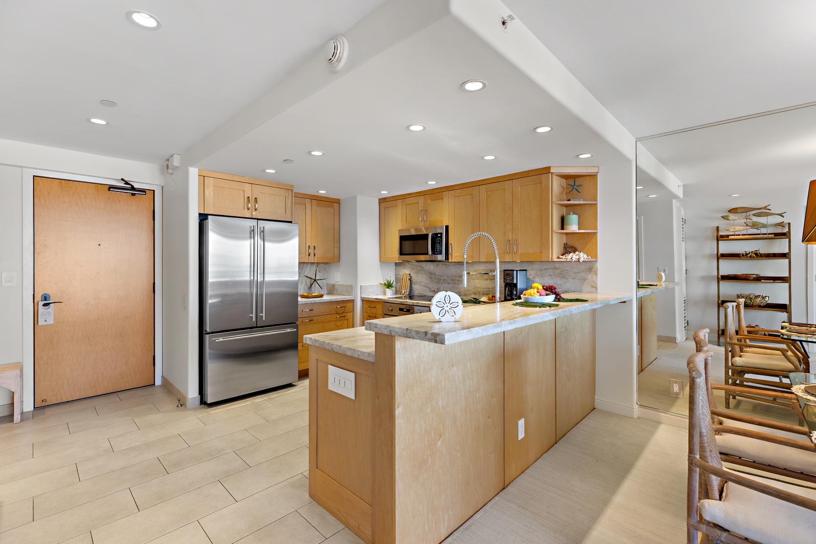 Your spacious kitchen features stainless appliances, granite countertops, and a large island—perfect for preparing meals together and gathering with loved ones.