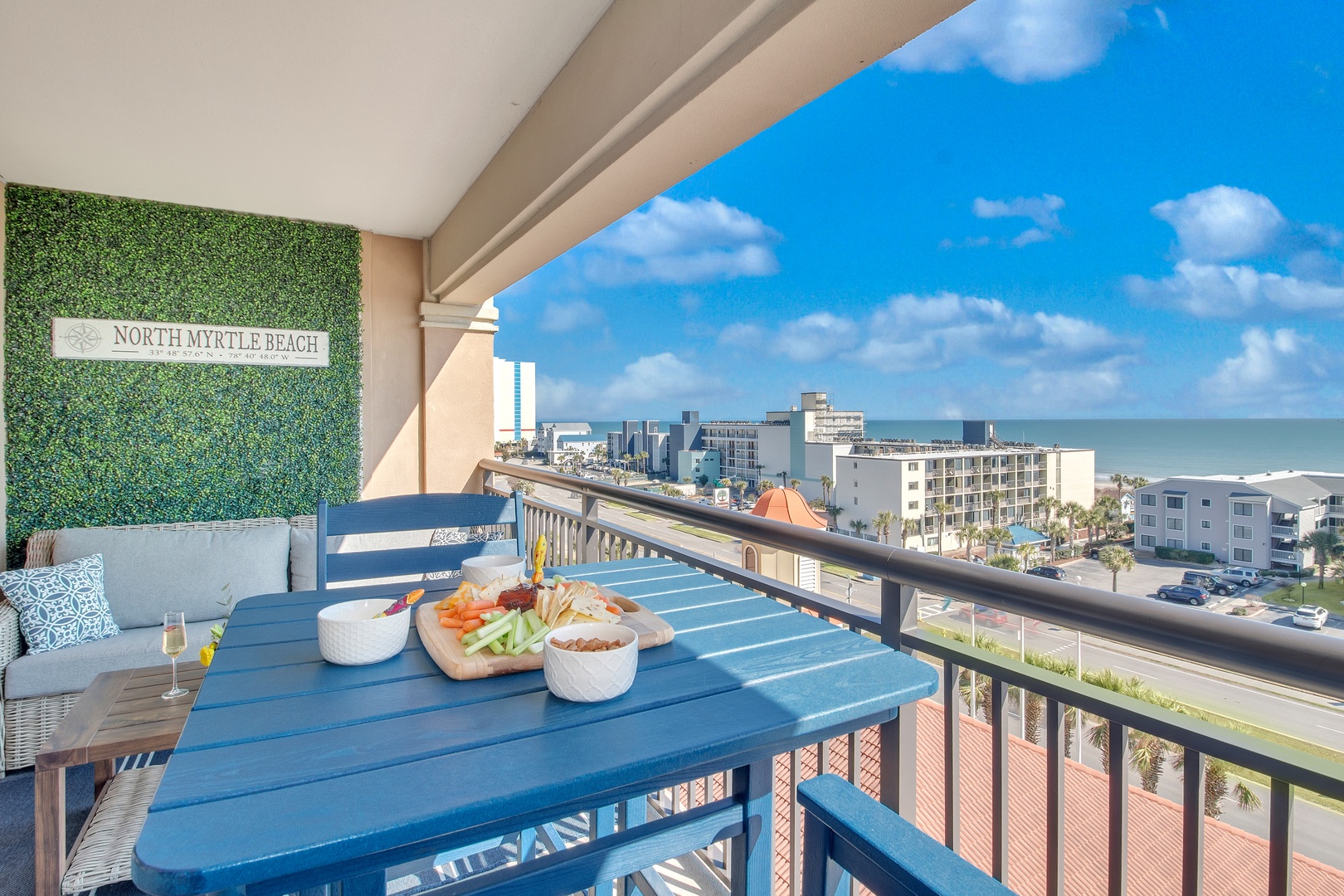 Savor morning coffee on your private balcony while enjoying stunning coastal views and ocean breeze.
