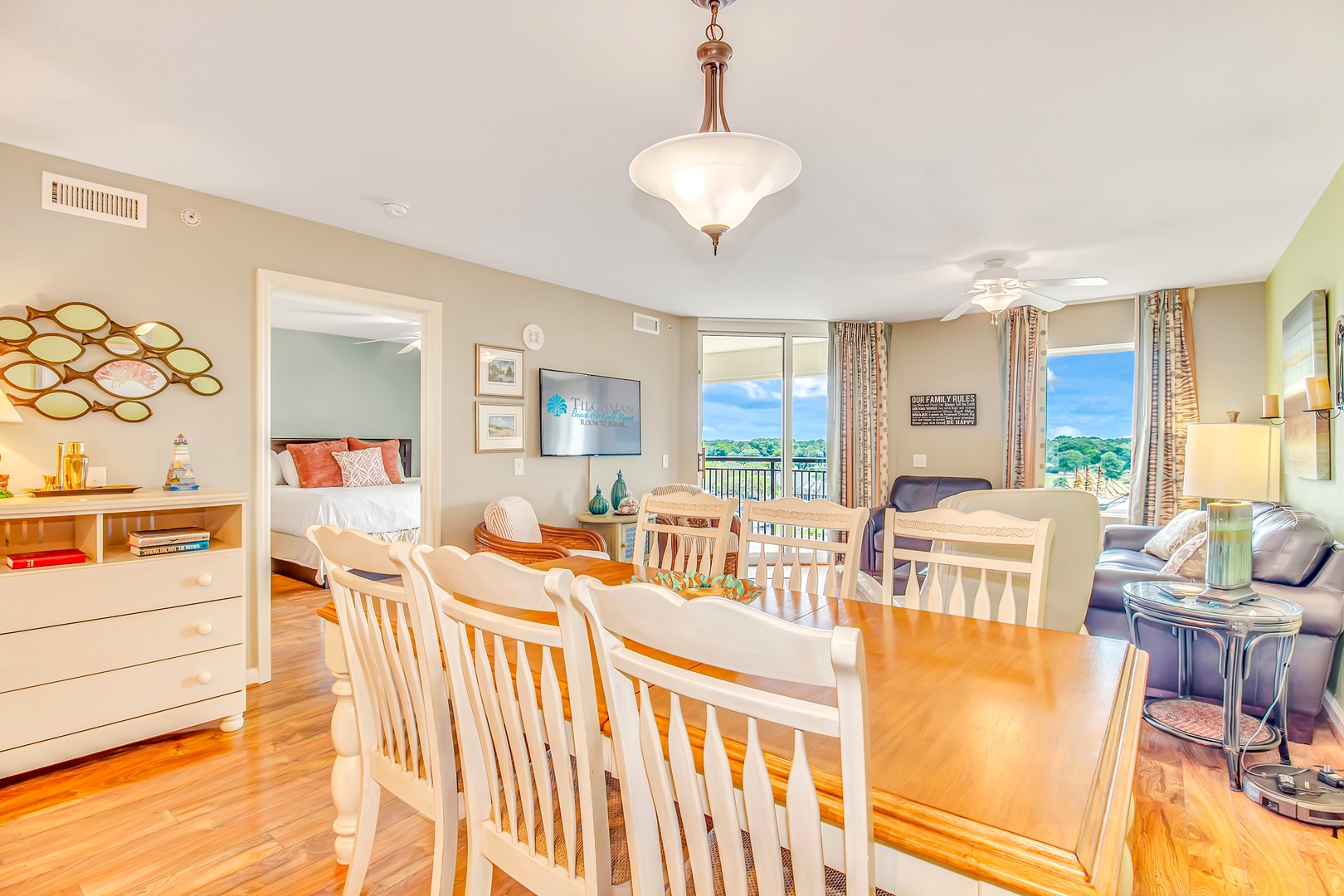 Dining Area with View into Primary Bedroom