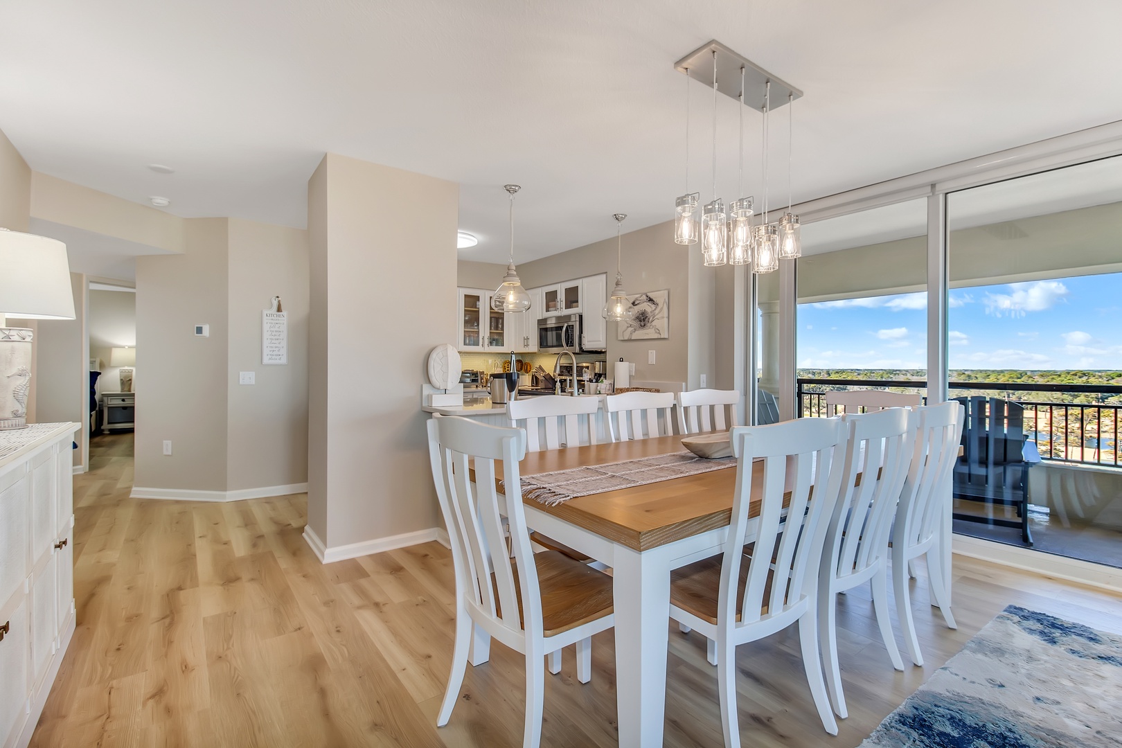 Dining Room with View of Side Balcony