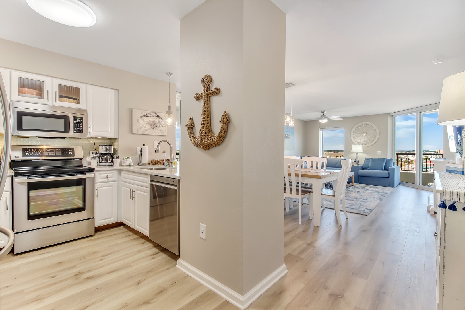 Kitchen with View into Living Area