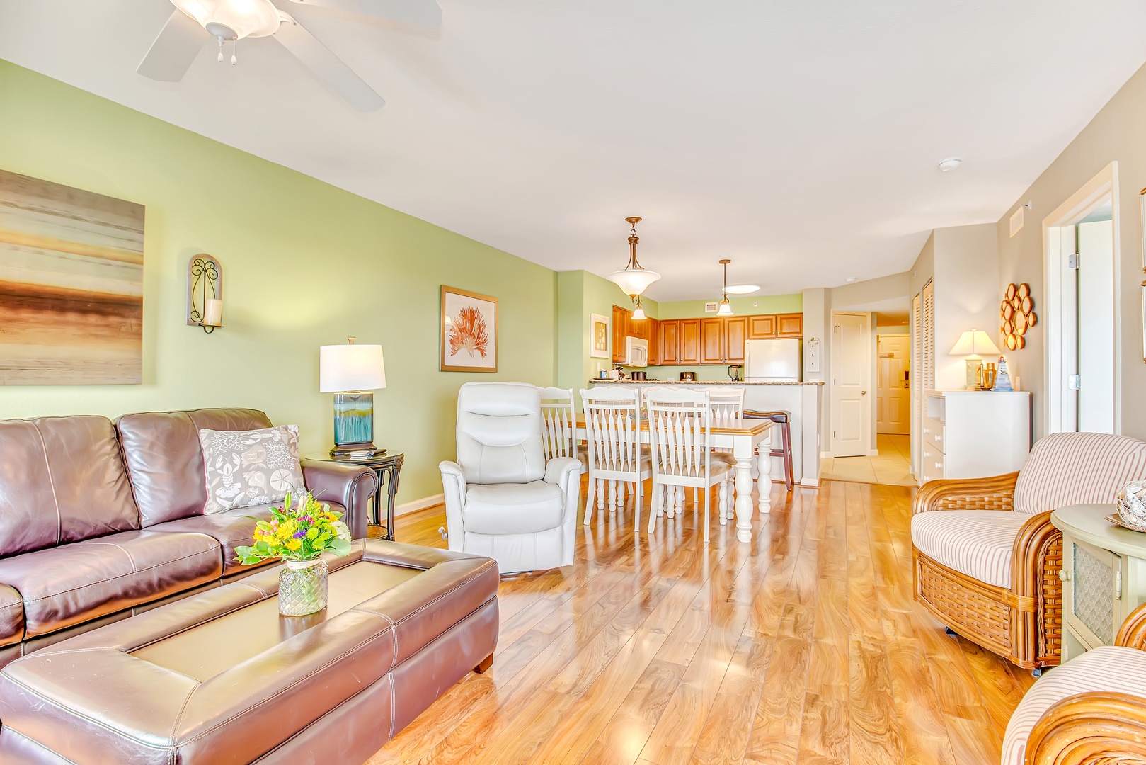 Living Area with View into Dining/Kitchen