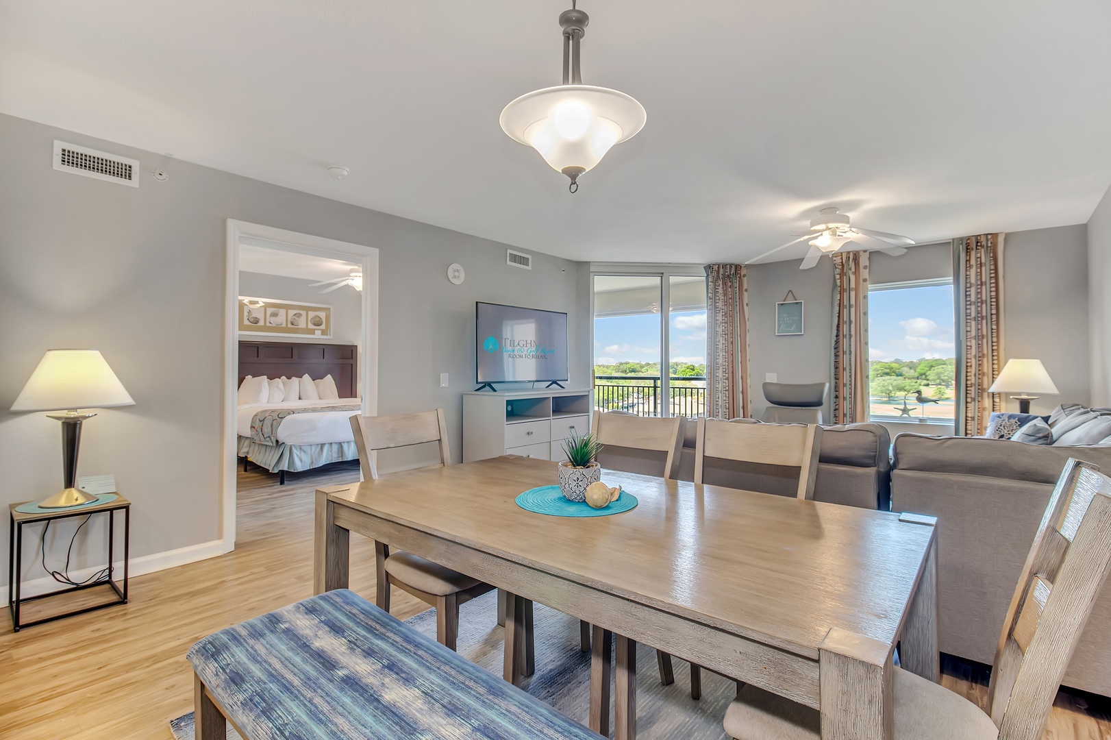 Dining Area with View into Primary