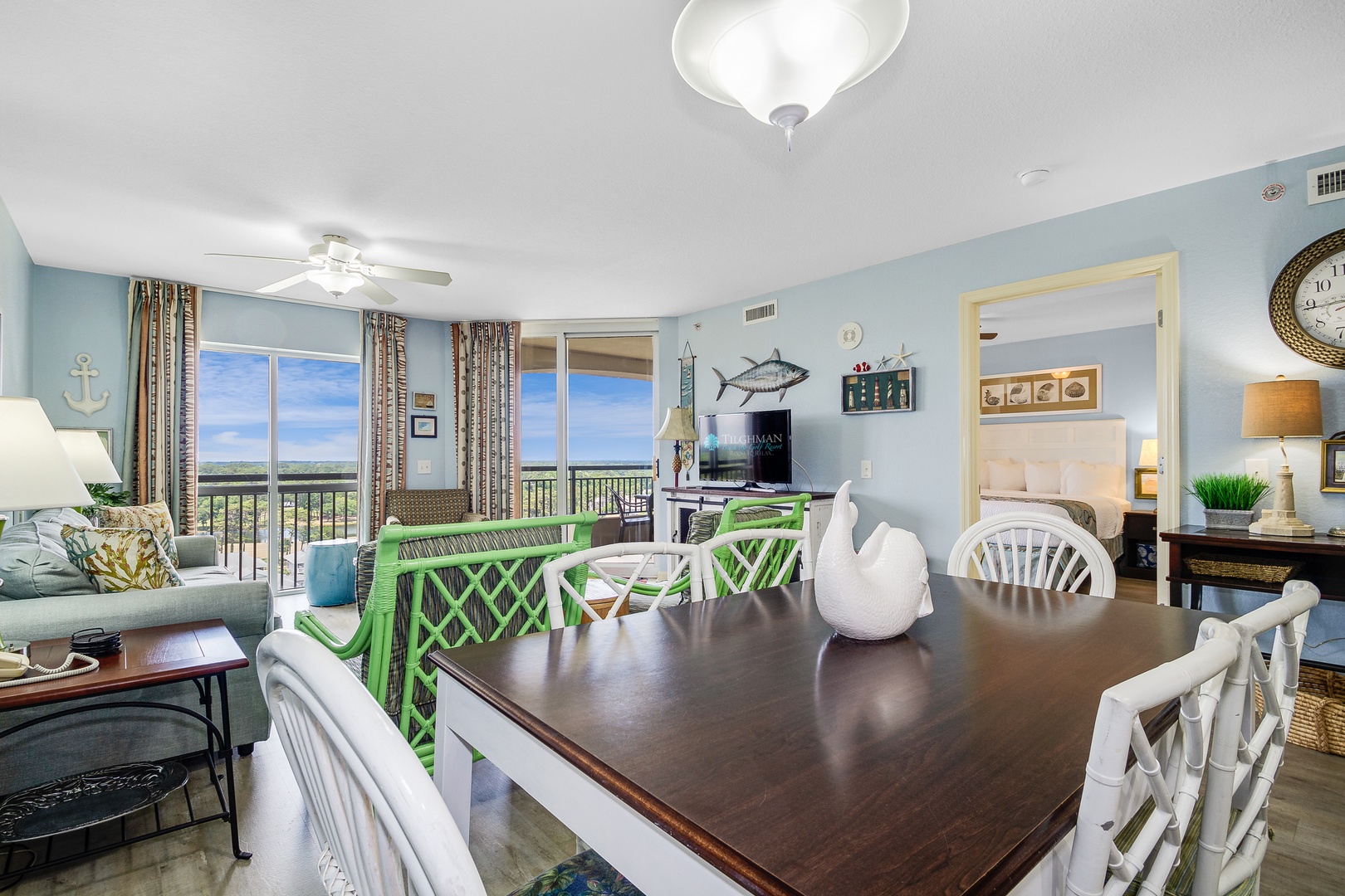 Dining Area with view into Primary Bedroom