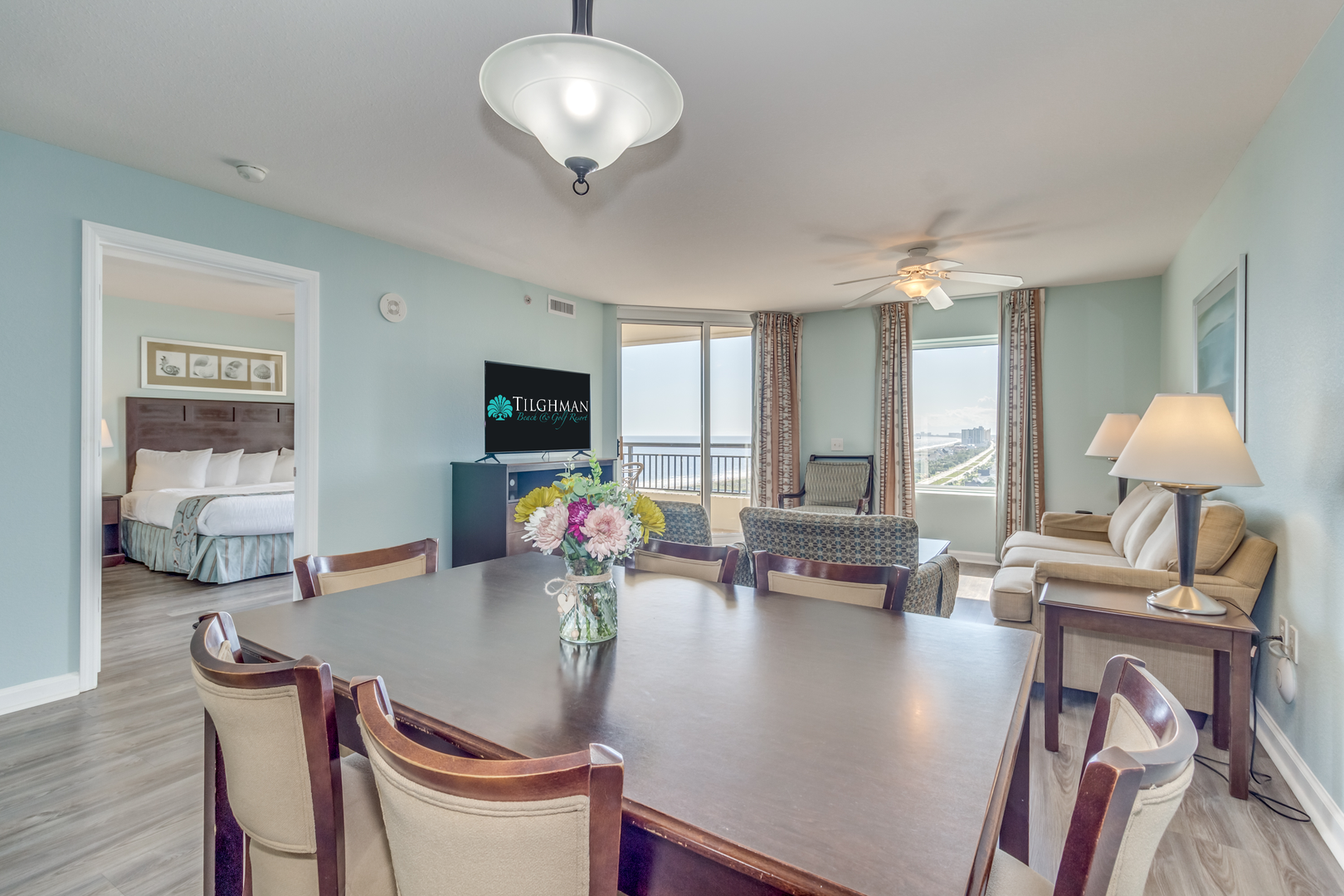 Living and Dining Area with View