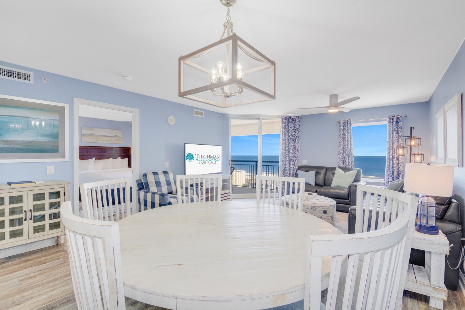 Dining Area with view into Primary Bedroom