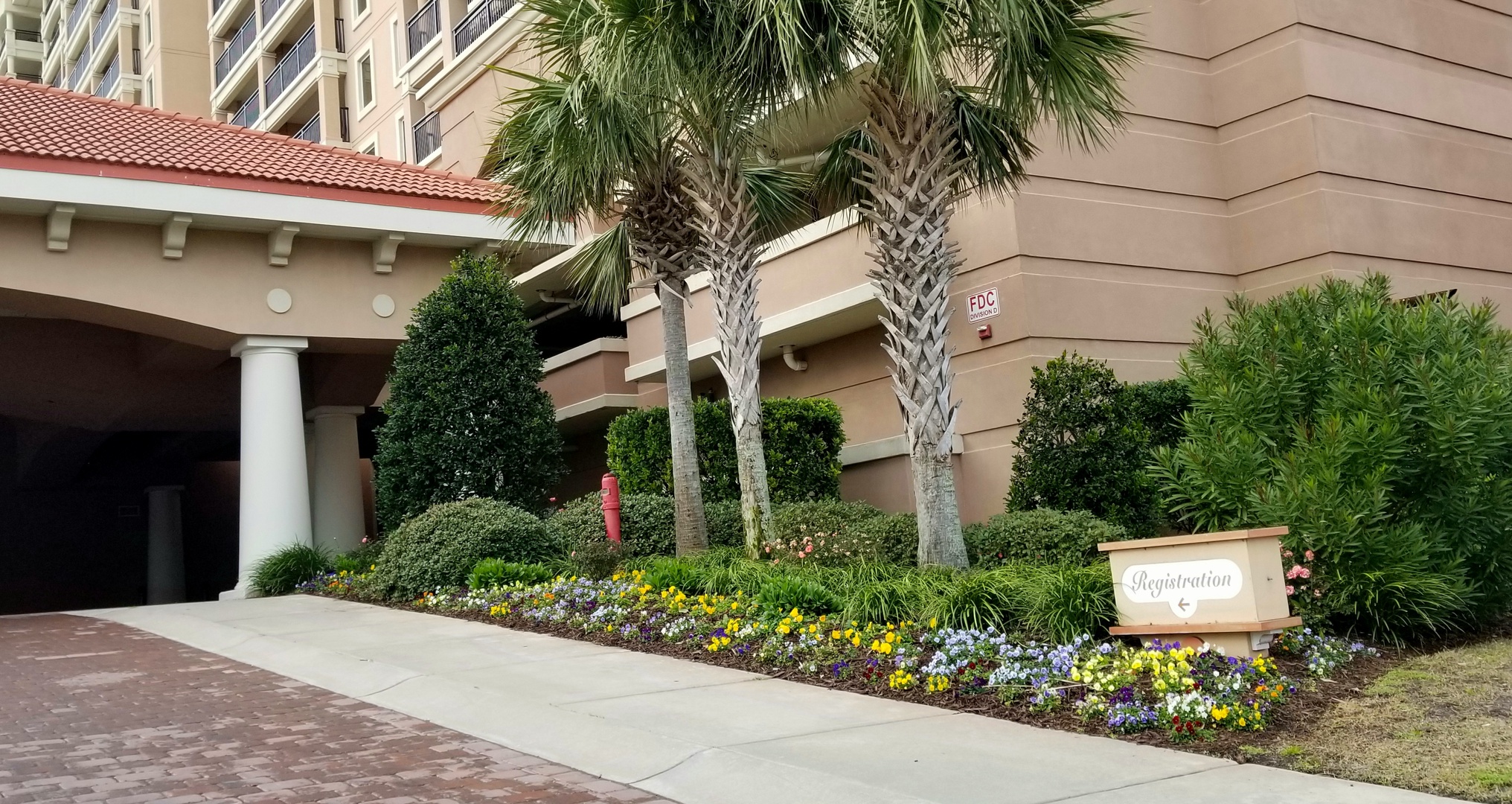 Entrance to registration